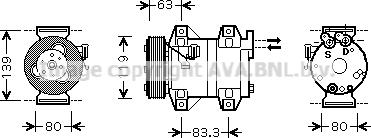 Prasco VOAK121 - Компресор, климатизация vvparts.bg