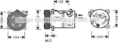 Prasco VOK095 - Компресор, климатизация vvparts.bg