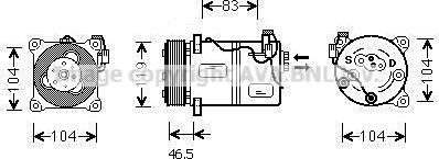 Prasco VOK059 - Компресор, климатизация vvparts.bg