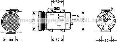 Prasco VOK029 - Компресор, климатизация vvparts.bg