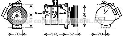 Prasco VOK142 - Компресор, климатизация vvparts.bg