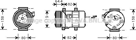 Prasco VOK113 - Компресор, климатизация vvparts.bg