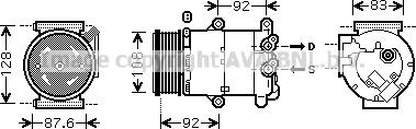 Prasco VOK184 - Компресор, климатизация vvparts.bg