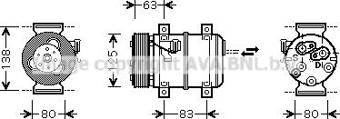 Prasco VOK120 - Компресор, климатизация vvparts.bg