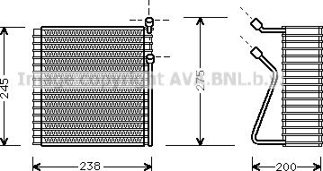 Prasco VOV091 - Изпарител, климатична система vvparts.bg