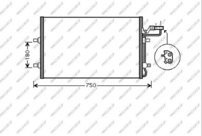 Prasco VV220C004 - Кондензатор, климатизация vvparts.bg