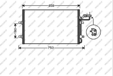 Prasco VV220C002 - Кондензатор, климатизация vvparts.bg