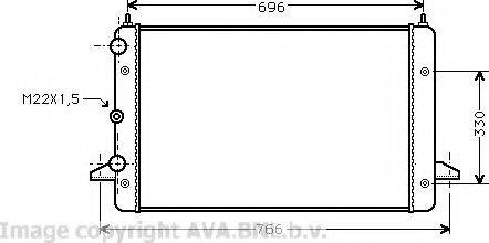 Prasco VW2135 - Радиатор, охлаждане на двигателя vvparts.bg