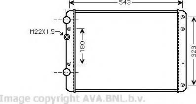 Prasco VW2249 - Радиатор, охлаждане на двигателя vvparts.bg