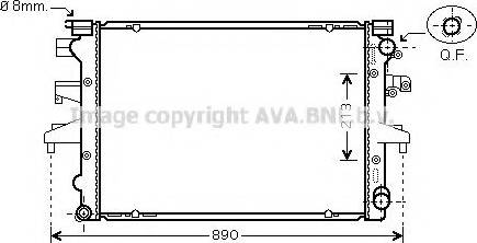 Prasco VW2232 - Радиатор, охлаждане на двигателя vvparts.bg