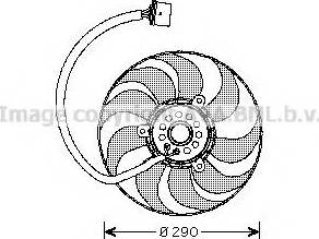 Prasco VW7520 - Вентилатор, охлаждане на двигателя vvparts.bg