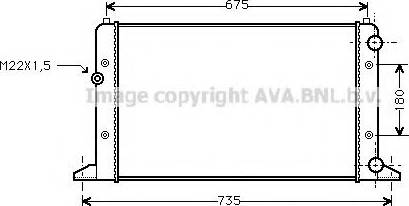 Prasco VWA2160 - Радиатор, охлаждане на двигателя vvparts.bg