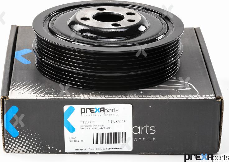 PREXAparts P125007 - Ремъчна шайба, колянов вал vvparts.bg