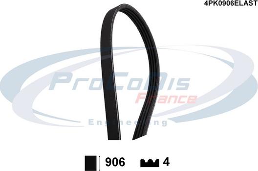 Procodis France 4PK0906ELAST - Пистов ремък vvparts.bg