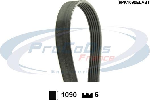 Procodis France 6PK1090ELAST - Пистов ремък vvparts.bg