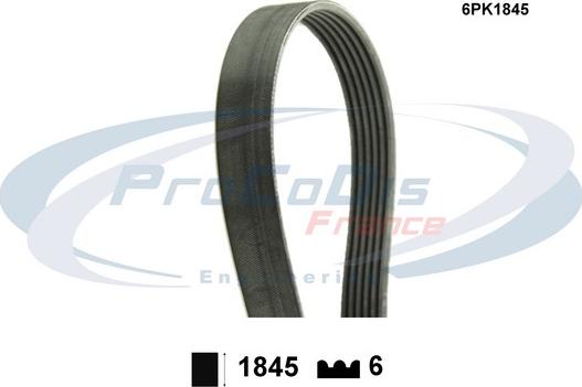 Procodis France 6PK1845 - Пистов ремък vvparts.bg