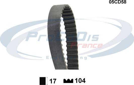 Procodis France 05CD58 - Ангренажен ремък vvparts.bg