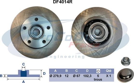 Procodis France DF4014R - Спирачен диск vvparts.bg