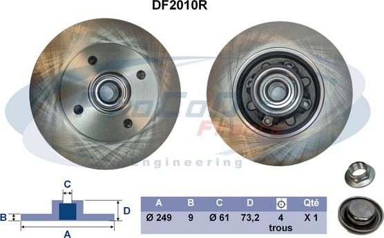 Procodis France DF2010R - Спирачен диск vvparts.bg