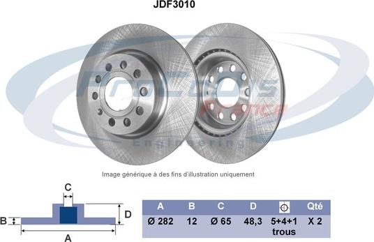 Procodis France JDF3010 - Спирачен диск vvparts.bg