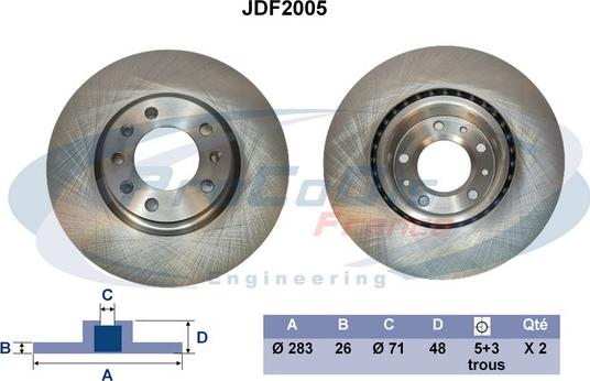 Procodis France JDF2005 - Спирачен диск vvparts.bg