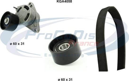 Procodis France KGA4058 - Комплект пистов ремък vvparts.bg