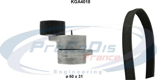 Procodis France KGA4018 - Комплект пистов ремък vvparts.bg