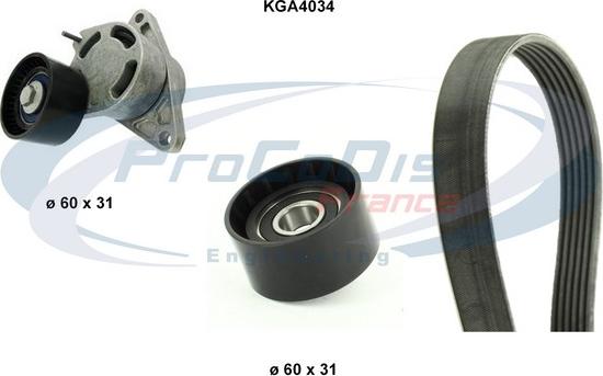 Procodis France KGA4034 - Комплект пистов ремък vvparts.bg