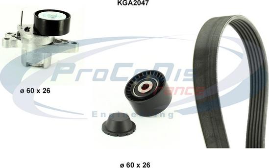 Procodis France KGA2047 - Комплект пистов ремък vvparts.bg