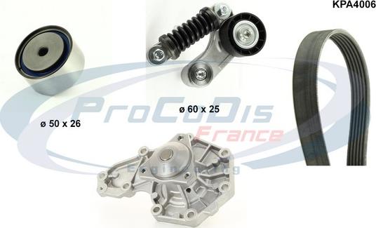 Procodis France KPA4006 - Водна помпа+ к-кт ангренажен ремък vvparts.bg