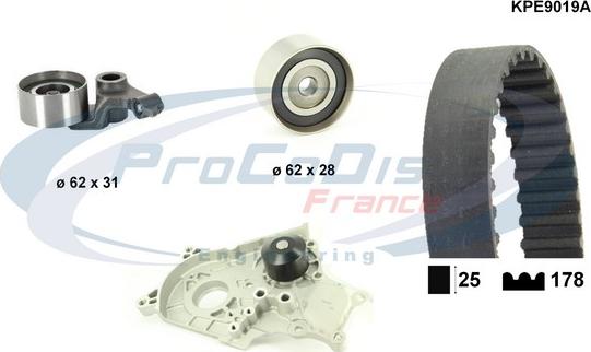 Procodis France KPE9019A - Водна помпа+ к-кт ангренажен ремък vvparts.bg