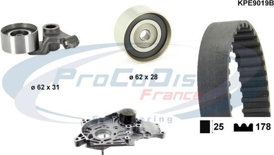 Procodis France KPE9019B - Водна помпа+ к-кт ангренажен ремък vvparts.bg