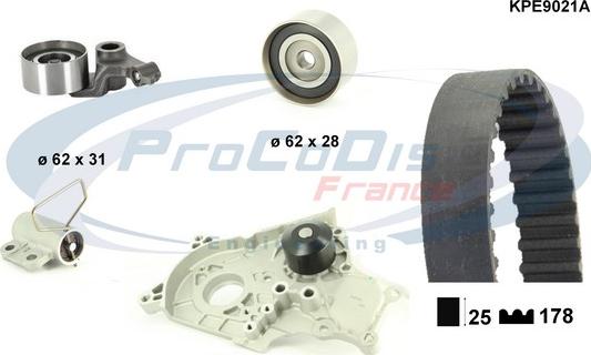 Procodis France KPE9021A - Водна помпа+ к-кт ангренажен ремък vvparts.bg