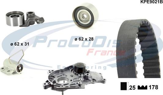 Procodis France KPE9021B - Водна помпа+ к-кт ангренажен ремък vvparts.bg