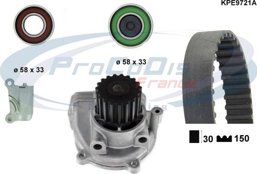 Procodis France KPE9721A - Водна помпа+ к-кт ангренажен ремък vvparts.bg