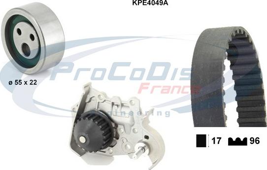 Procodis France KPE4049A - Водна помпа+ к-кт ангренажен ремък vvparts.bg