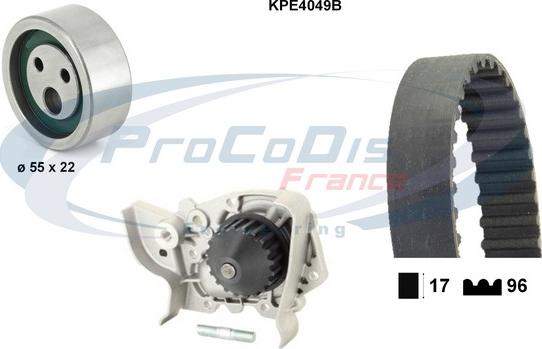 Procodis France KPE4049B - Водна помпа+ к-кт ангренажен ремък vvparts.bg