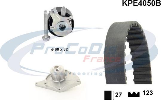 Procodis France KPE4050B - Водна помпа+ к-кт ангренажен ремък vvparts.bg