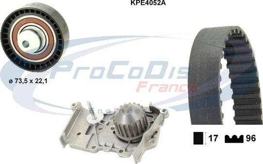 Procodis France KPE4052A - Водна помпа+ к-кт ангренажен ремък vvparts.bg