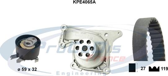 Procodis France KPE4065A - Водна помпа+ к-кт ангренажен ремък vvparts.bg