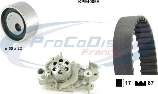 Procodis France KPE4006A - Водна помпа+ к-кт ангренажен ремък vvparts.bg
