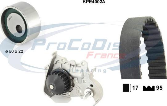 Procodis France KPE4002A - Водна помпа+ к-кт ангренажен ремък vvparts.bg