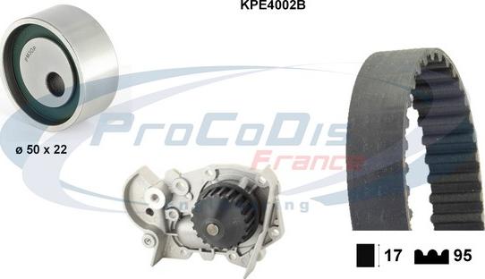 Procodis France KPE4002B - Водна помпа+ к-кт ангренажен ремък vvparts.bg