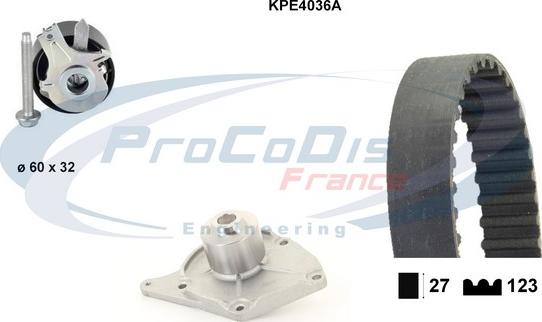 Procodis France KPE4036A - Водна помпа+ к-кт ангренажен ремък vvparts.bg