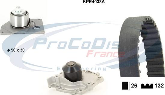 Procodis France KPE4038A - Водна помпа+ к-кт ангренажен ремък vvparts.bg