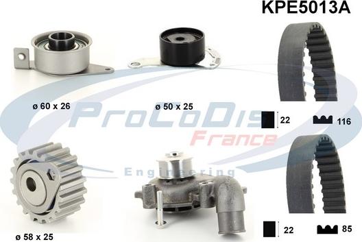 Procodis France KPE5013A - Водна помпа+ к-кт ангренажен ремък vvparts.bg