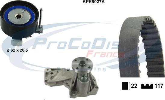 Procodis France KPE5027A - Водна помпа+ к-кт ангренажен ремък vvparts.bg