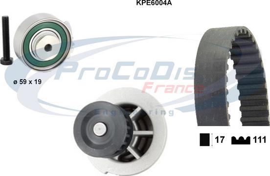 Procodis France KPE6004A - Водна помпа+ к-кт ангренажен ремък vvparts.bg