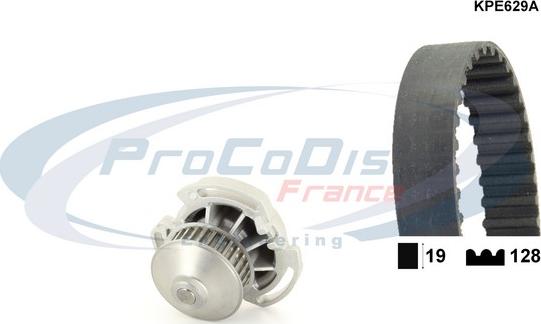 Procodis France KPE629A - Водна помпа+ к-кт ангренажен ремък vvparts.bg