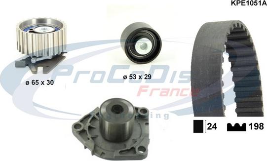 Procodis France KPE1051A - Водна помпа+ к-кт ангренажен ремък vvparts.bg